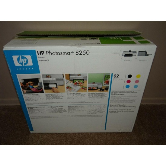 HP Photosmart 8250 Digital Photo Inkjet Printer BRAND NEW & COMPLETE In Open Box