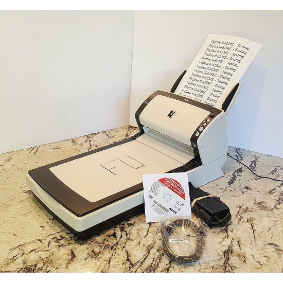 **Over 14 SOLD** Fujitsu fi6230Z Flatbed Scanner w/ AC Adapter+USB+DVD+Tray