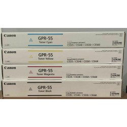 Canon GPR-55 Set of 4 Toner Cartridges Black Cyan Magenta Yellow C5535/5540/5550