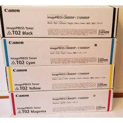 Canon T02 Toner Cartridge SET Yellow Magenta Cyan, Black imagePRESS C10000VP