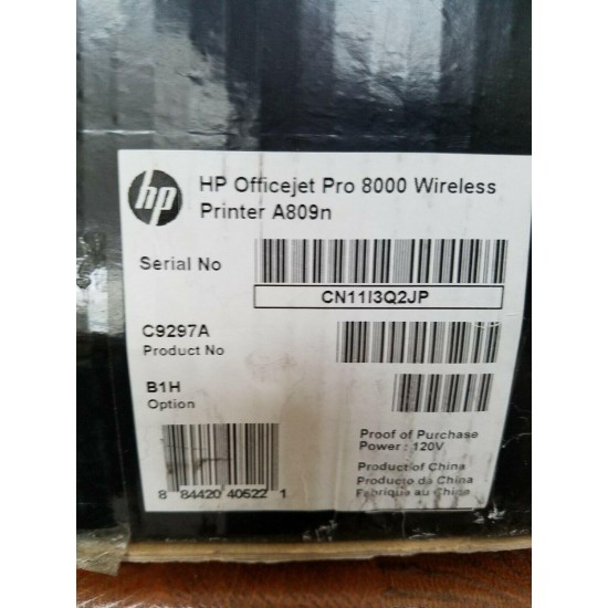 Brand New~ HP Officejet Pro 8000 Wireless Color Inkjet Printer Auto-Duplex 35ppm