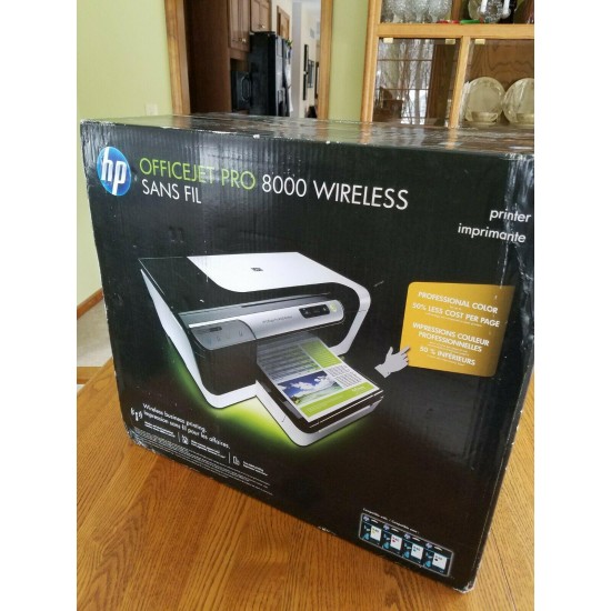 Brand New~ HP Officejet Pro 8000 Wireless Color Inkjet Printer Auto-Duplex 35ppm