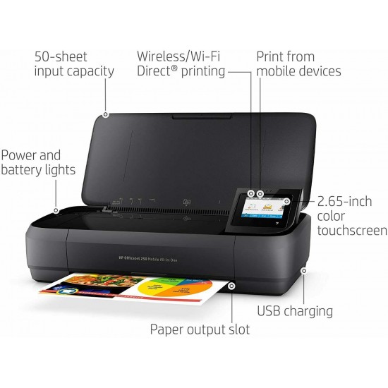 HP OfficeJet 250 Portable Printer with Wireless and Mobile Printing (CZ992A)