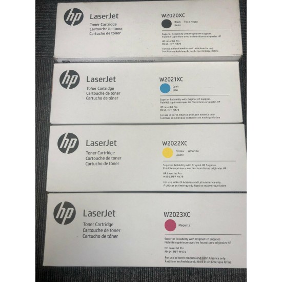 HP 414X Toner Cartridge, W2020XC, W2021XC, W2022XC, W2023XC, New Sealed