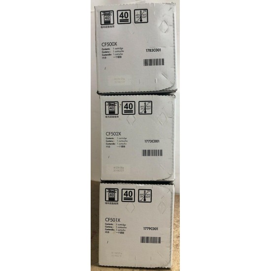 (3) HP Genuine 202X CYK Toners CF500X Sealed boxes OEM Laserjet M254 MFP M281