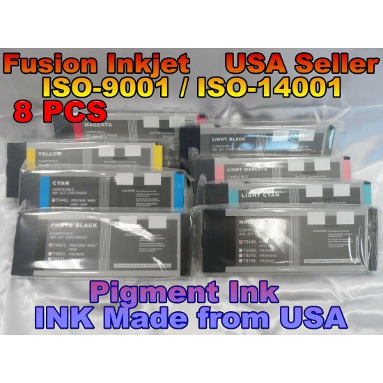 8 pigment INK Cartridges Stylus Pro 4000 7600 9600 tank non oem T544200