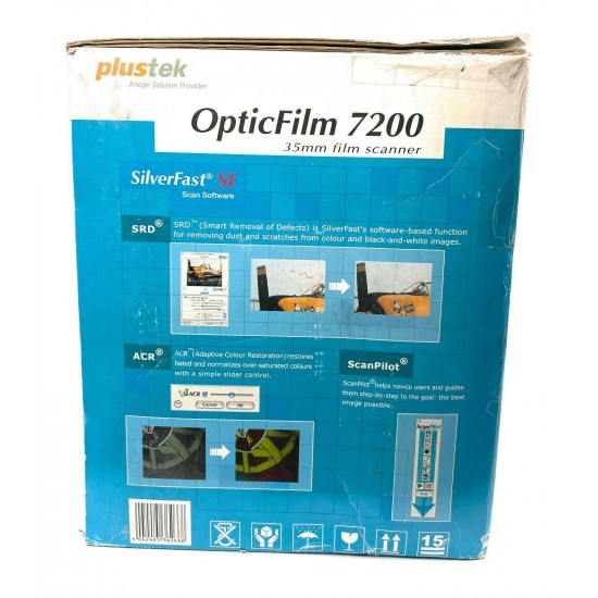 Plustek OpticFilm 7200 Photo, Slide & Film Scanner with Software