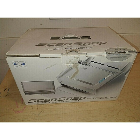 Fujitsu ScanSnap S1500M Document Scanner In Box Power on TESTED Sold As Working