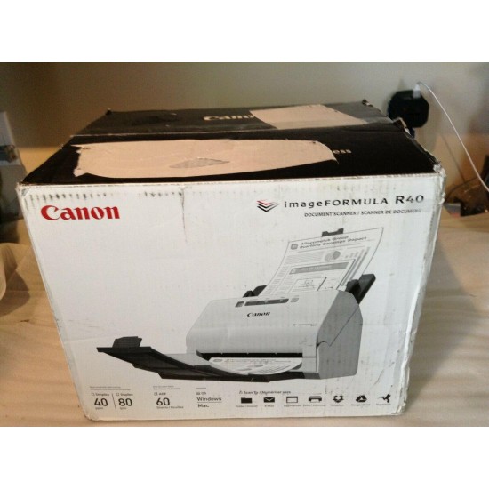 Canon Image FORMULA R40 Office Document Scanner, 600dpi, 24-bit Color