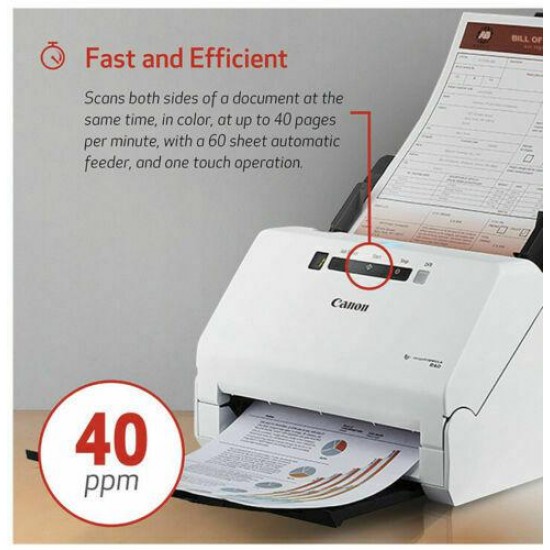 Canon Image FORMULA R40 Office Document Scanner, 600dpi, 24-bit Color