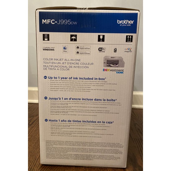 Brother INKvestment Tank MFC-J995DW Wireless All-In-One Printer Sealed NEW