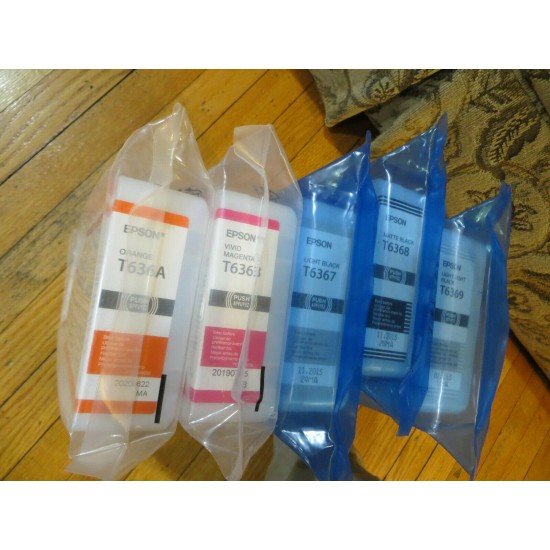 Lot of 5 Epson Toner: T6363, T6367, T6368, T6369, and T636A