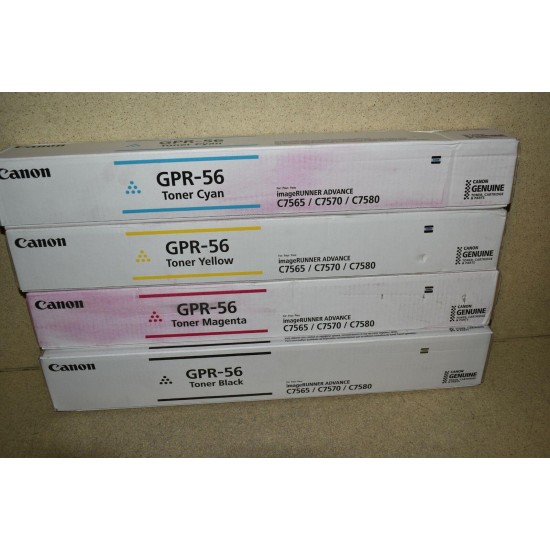 ^^ NEW CANON GPR-56 TONER, BLACK, CYAN, MAGENTA, YELLOW 1000C003[AA] (#1409)