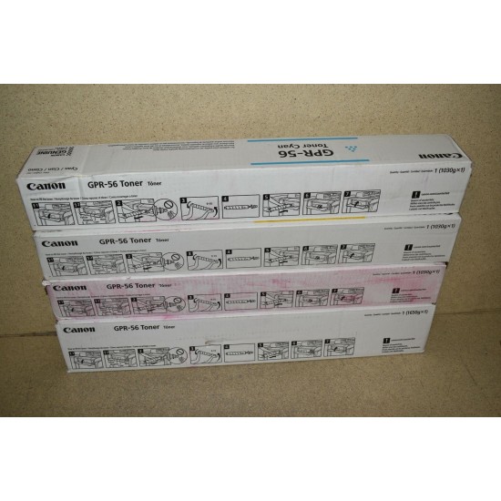 ^^ NEW CANON GPR-56 TONER, BLACK, CYAN, MAGENTA, YELLOW 1000C003[AA] (#1409)