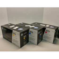 Lot of 3 - HP Print Cartridges | 507A | Yellow/Cyan/Magenta-New in Sealed Box BP