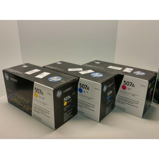 Lot of 3 - HP Print Cartridges | 507A | Yellow/Cyan/Magenta-New in Sealed Box BP