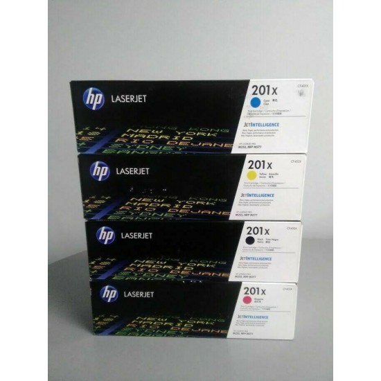 HP 201X SET CF400X CF401X CF402X CF403X LaserJet Pro M252dw, M277dw, Sealed New