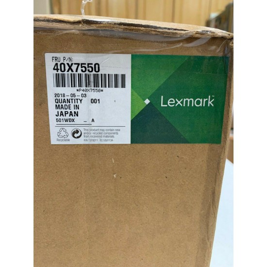 New Opened Genuine OEM Lexmark 40X7550 Maintenance Kit 110-120 Volts