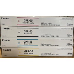 Canon GPR-55 Toner set Cyan, Yellow, Black, Magenta Genuine C5535 C5540 c5560