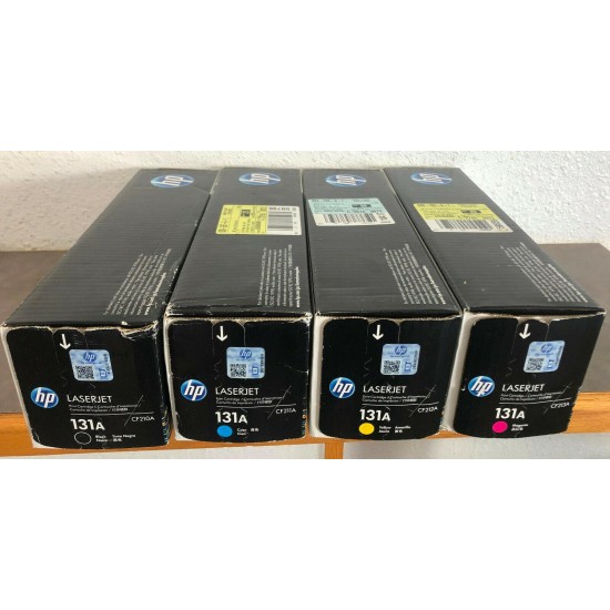 Set 4 GENUINE HP 131A Black & Color Toner Original OEM Sld Bxs 200 M251 MFP M276