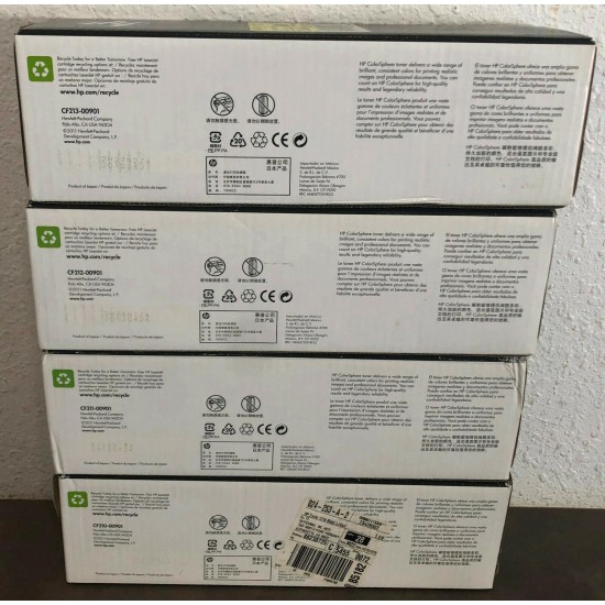 Set 4 GENUINE HP 131A Black & Color Toner Original OEM Sld Bxs 200 M251 MFP M276