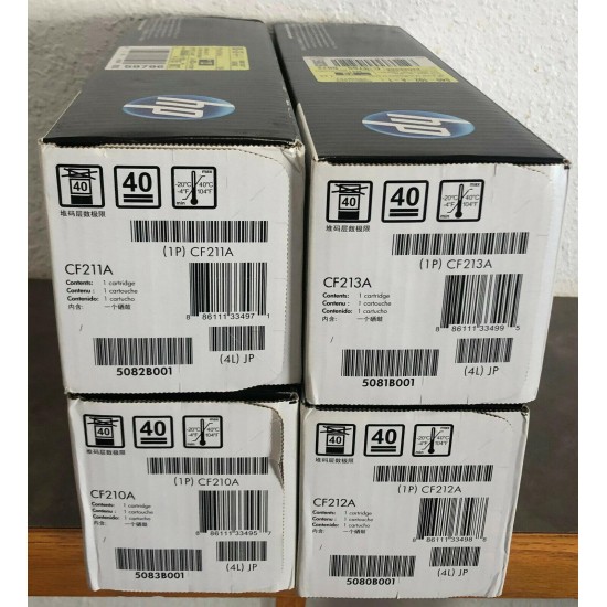 Set 4 GENUINE HP 131A Black & Color Toner Original OEM Sld Bxs 200 M251 MFP M276