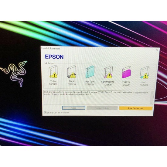 EPSON Stylus Photo 1400 Wide Format Inkjet Printer (Tested & Works)