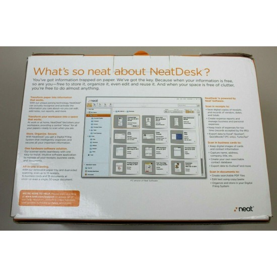 New NeatDesk Desktop Scanner + Digital Filing System for Mac/PC ND-1000 Red