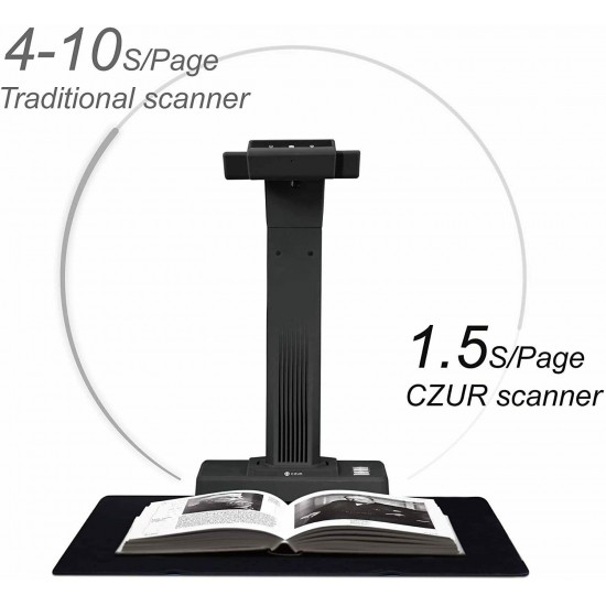 CZUR ET16 Plus Book & Document Scanner with Smart OCR for Mac and Windows