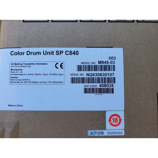 Brand New ! Genuine Ricoh Color Drum Unit C840 842 408035