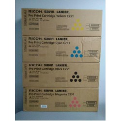 Ricoh Pro C751 toner cartridge set  828185, 828186,828187,828188 Y,M,C.K