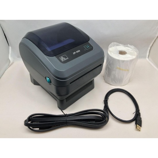 New Zebra ZP 450 Label Thermal Bar Code Printer ZP450-0502-0004A Adjustable Arms