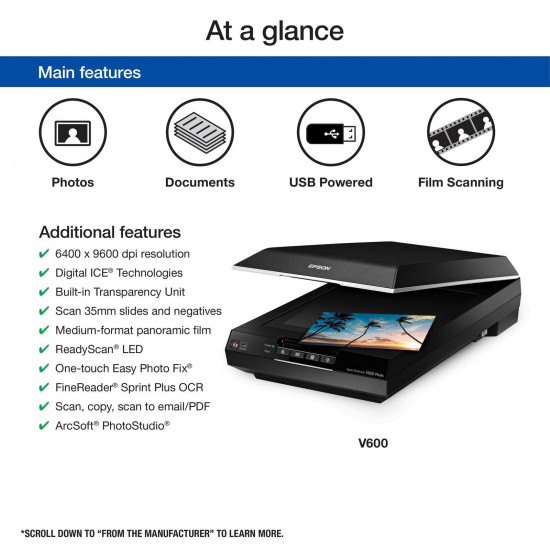 Epson Perfection V600 Photo and Document Scanner