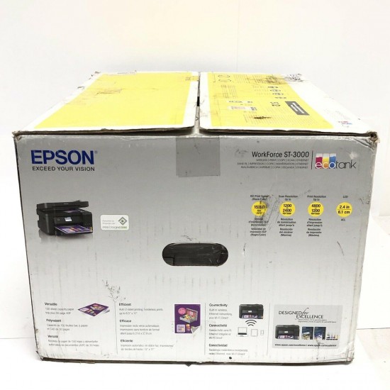 EPSON WorkForce ST-3000 Color MFP Supertank Printer New 100-240V Print Copy Scan