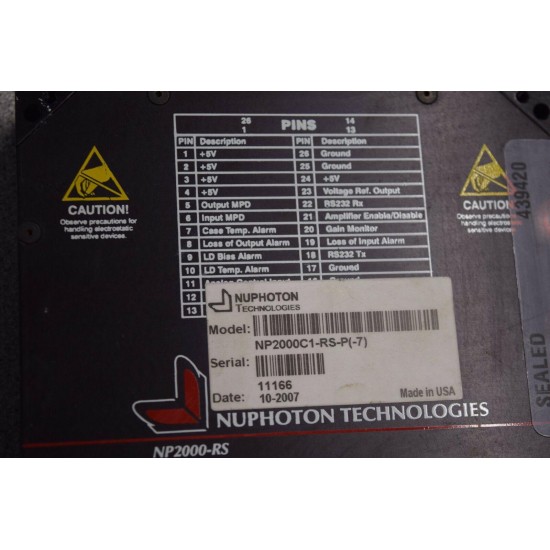 Nuphoton Technologies NP2000C1-RS-P(-7)  Erbium-Doped Fiber Amplifier (EDFA)