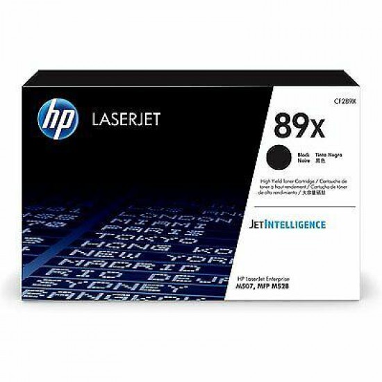 HP 89X High Yield Original LaserJet Toner Cartridge, Black (CF289X)