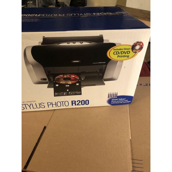 Epson Stylus Photo R200 Digital Photo Inkjet Printer CD DVD Printing NEW SEALED