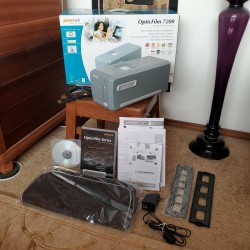 Plustek OpticFilm 7200 35mm Film and Slide Scanner with Accessories and Software