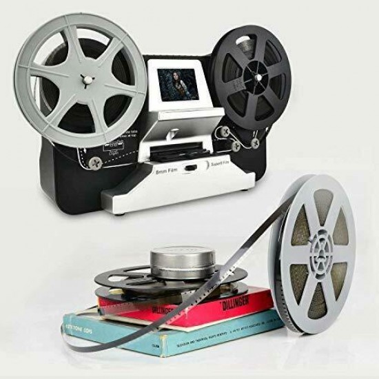 Jancane Super 8/8mm Film Scanner, ConvertsConvert 3 inch and 5 inch 8mm Super 8