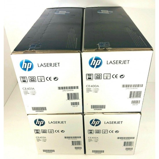 GENUINE HP 507A Toner Cartridges CE400A, CE401A, CE402A, CE403A SET NEW SEALED