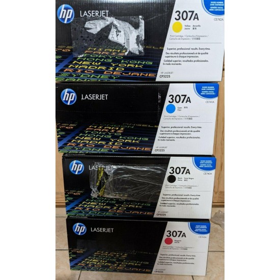 Genuine HP 307A toner Cartridge CE740A CE741A CE742A CE743A  full set brand new