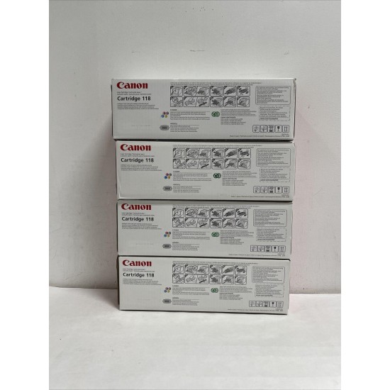 GENUINE CANON 118 TONER SET NEW FACTORY SEALED SEE PHOTOS SHIPS FREE!