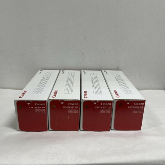 GENUINE CANON 118 TONER SET NEW FACTORY SEALED SEE PHOTOS SHIPS FREE!