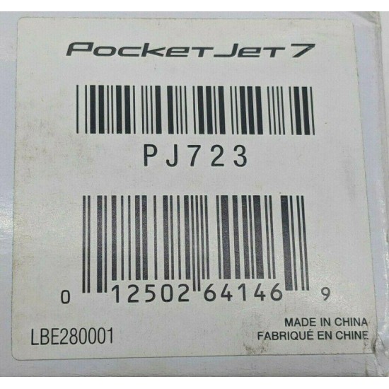 Open Box Brother LBE280001 PocketJet7 Portable Thermal Barcode Printer -CSS0219