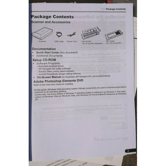 Canon CanoScan 9000F Flatbed Scanner and Film Guide - Works with Windows 10