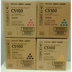 Set Genuine Sealed Ricoh Savin Lanier Toners C5100 828350 828351 828352 828353