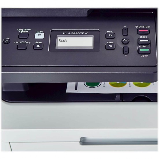 Brother - HL-L3290CDW Wireless Color All-In-One Laser Printer - White