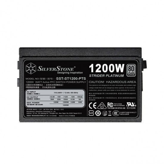 SilverStone  SST-ST1200-PTS 1200W 80 PLUS Platinum  Full Modular  Power Supply