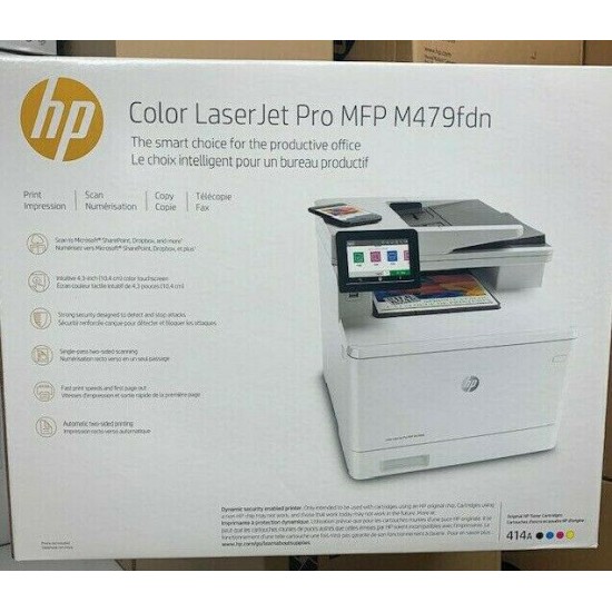 Open Box HP LaserJet Pro MFP M479fdn Color Laser Workgroup Printer -NR3673