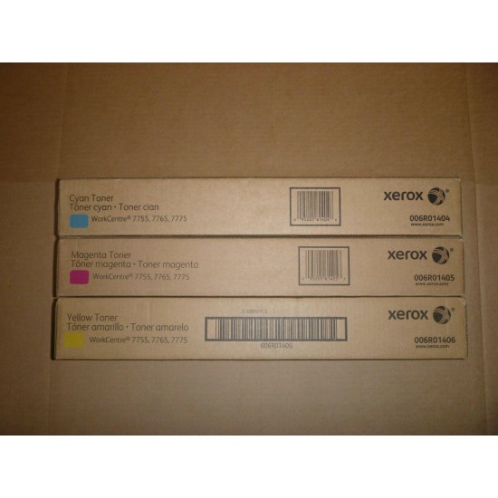 GENUINE XEROX 006R01404 006R01405 006R01406 Toner For 7755 NEW SEALED